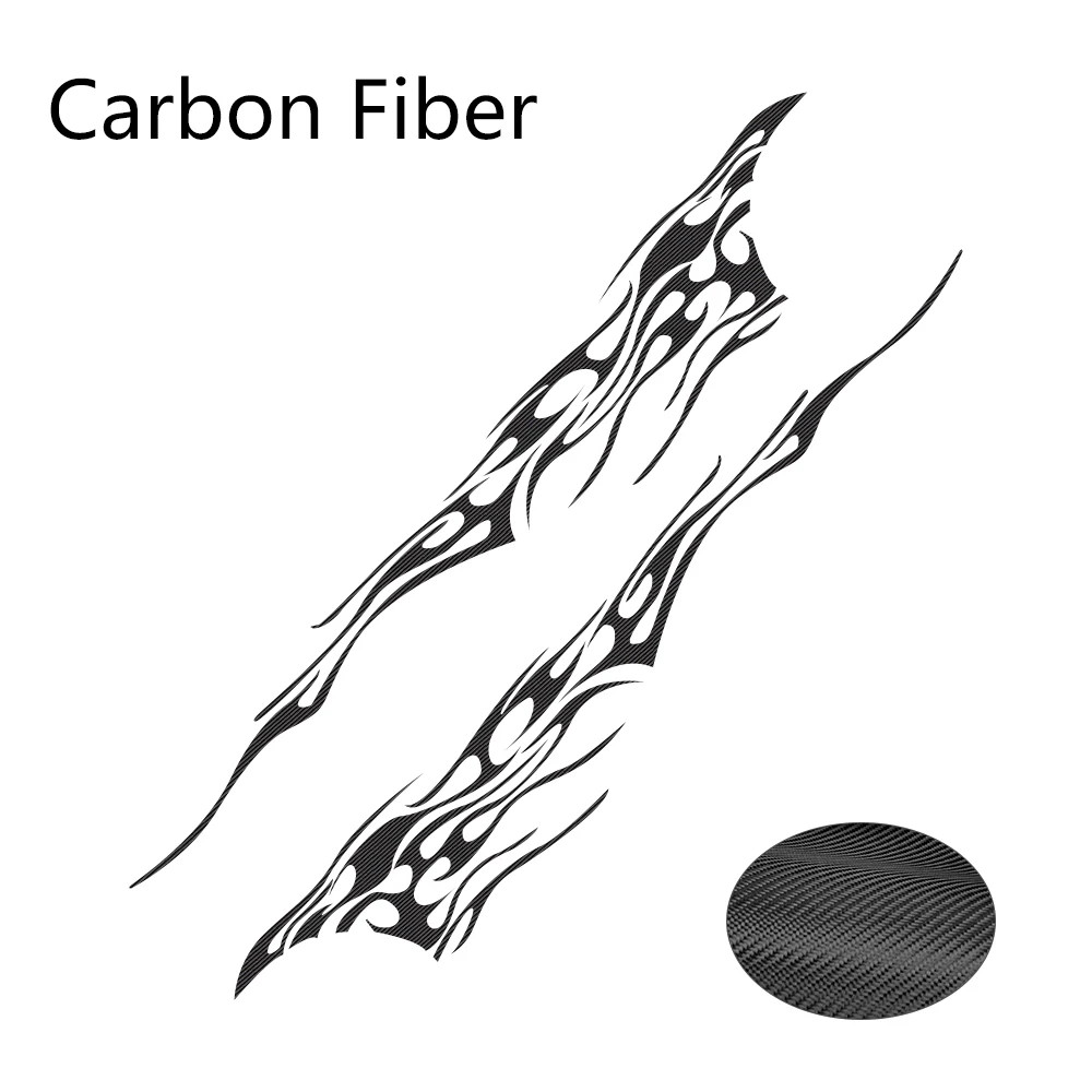 Car Door Side Stickers Graphics Flame Sport Decor Decal Vinyl Cover Universal