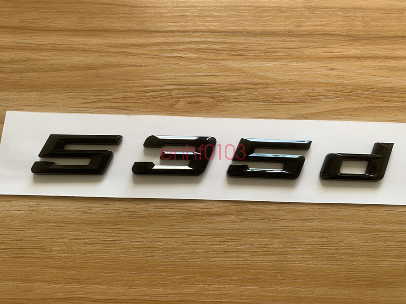 Gloss Black 3D ABS Letters Trunk 535d Emblem Rear Badge for BMW 2017-2022 535d