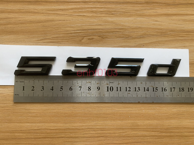 Gloss Black 3D ABS Letters Trunk 535d Emblem Rear Badge for BMW 2017-2022 535d