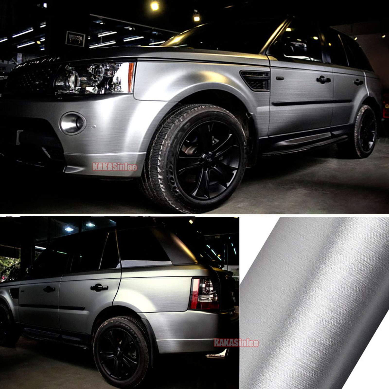 Stretch / Car Matte Satin Chrome Brushed ALUMINUM Vinyl Wrap Sticker Silver HDUS