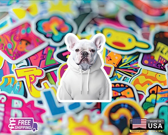 FRENCH BULLDOG FRENCHI CAR STICKER DECAL CUSTOM LAMINATED VINYL LAPTOP FREE GIFT