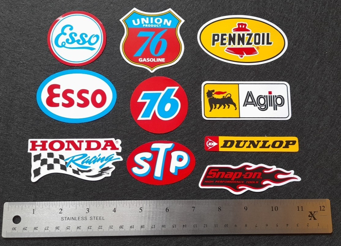 F1 Racing Car sponsorship Logos Grand prix Racing 10 x vinyl Graphics stickers