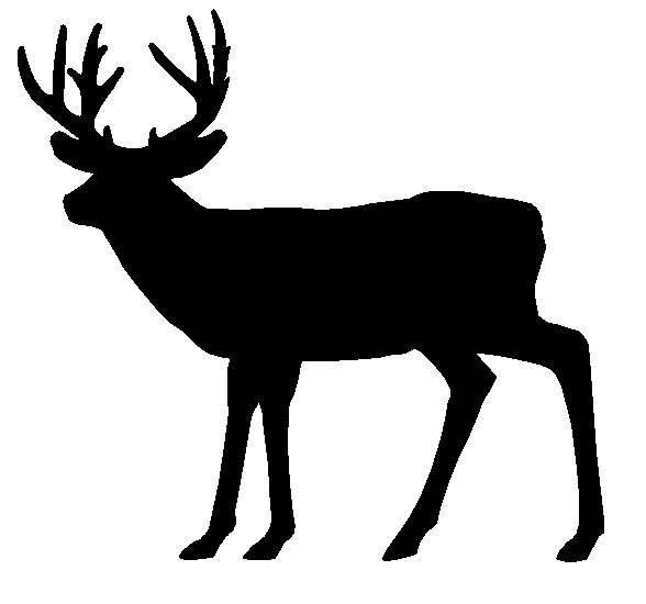 Deer Silhouette 3 Mil Vinyl Sticker for a Car or Truck Window