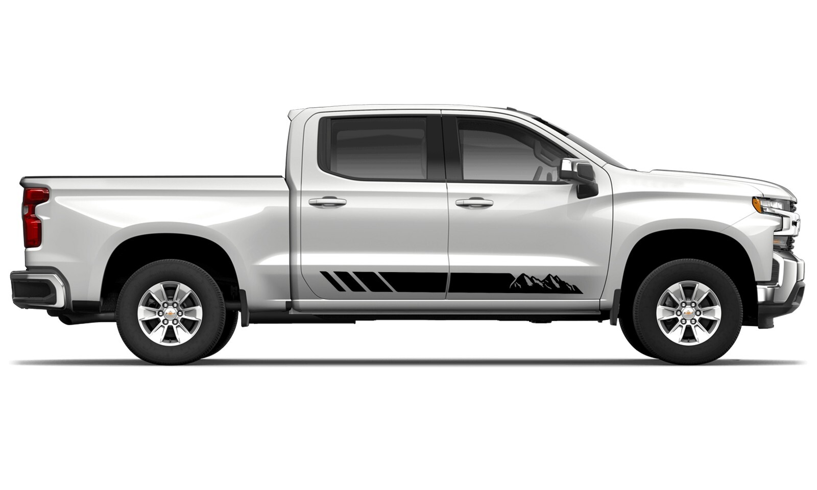 Side mountain stripe graphics stickers decal compatible with Chevrolet Silverado