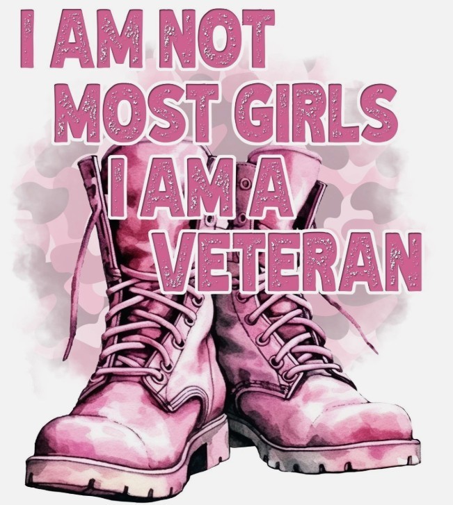 Veteran Girl Sticker (5 Inch) Waterproof Adhesive Peel & Stick Car Bumper