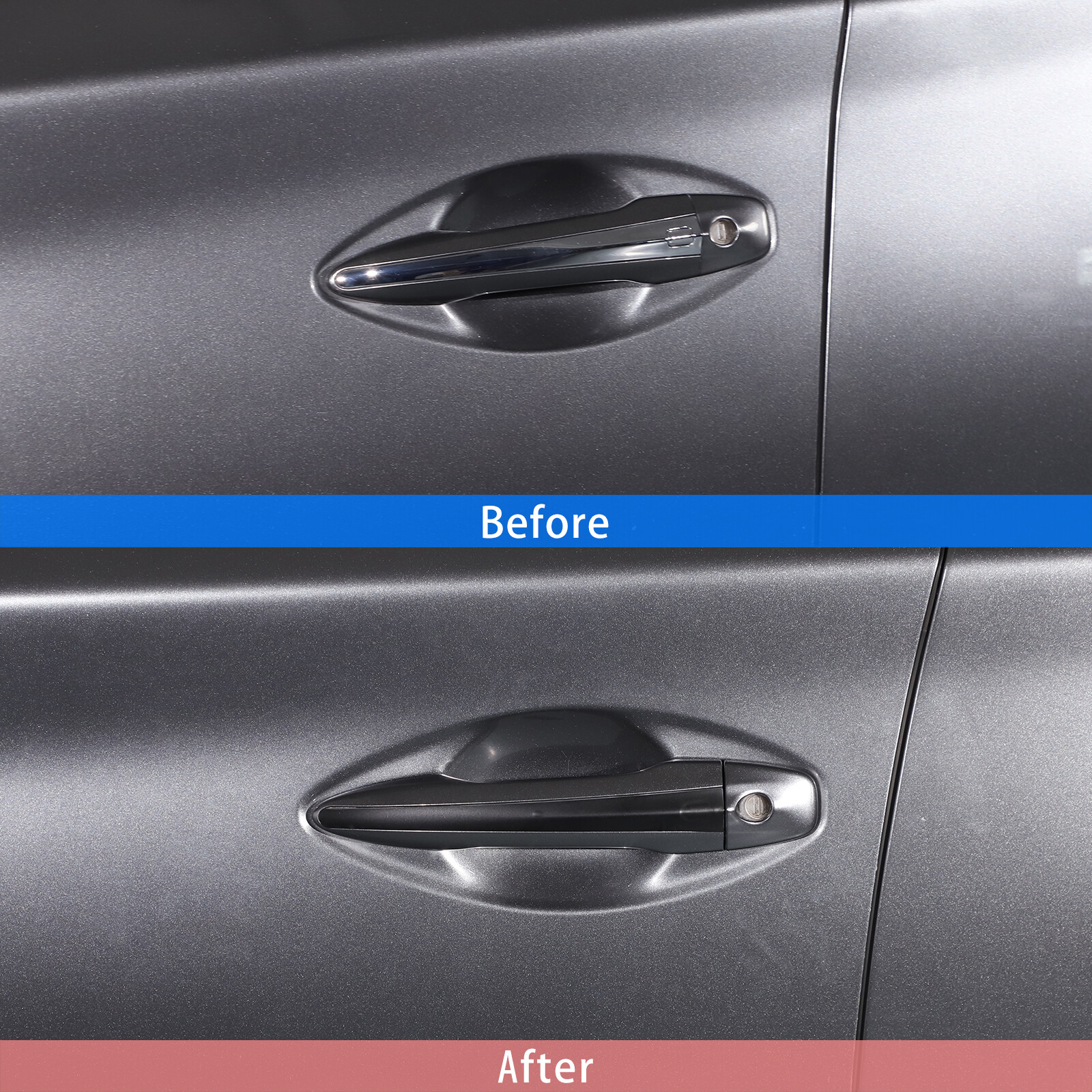 4pcs Matte Black Door Handle Overlay Decal Vinyls Fits 2014-23 Infiniti Q50