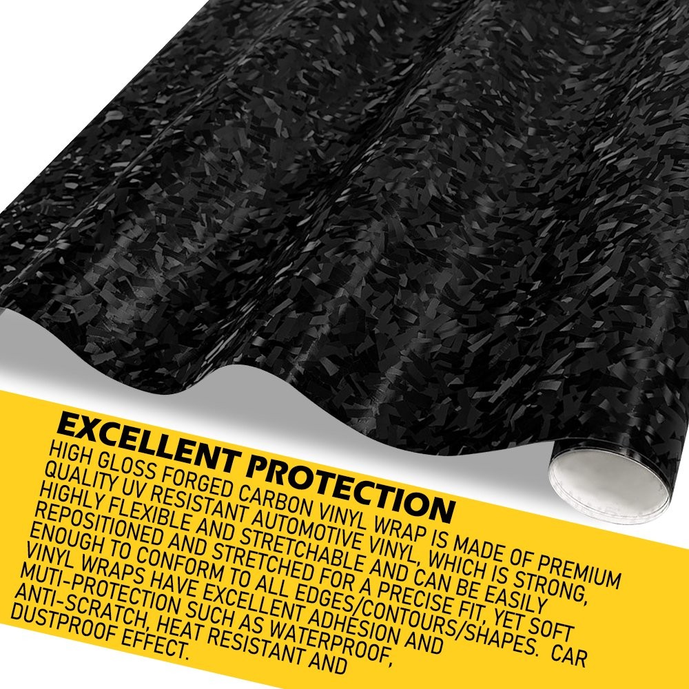 24K ChoppedForged Carbon Fiber 1.5Mx30cm Vinyl Car Wrap Film Sticker Decal Sheet