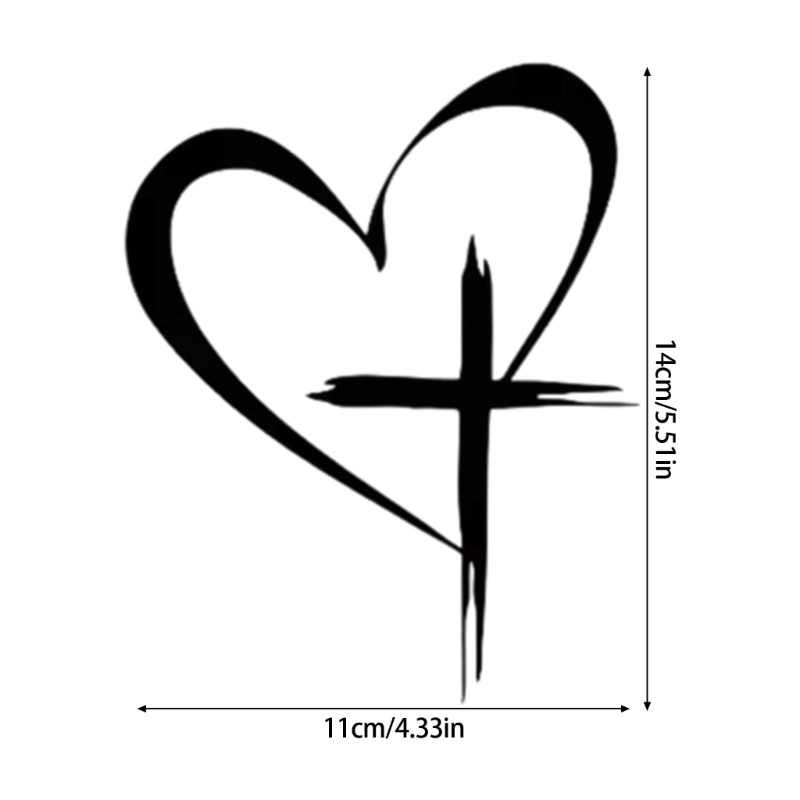Strong Vehicle Decal with Crossing Motif Waterproof Sunproof for Outdoor Applica