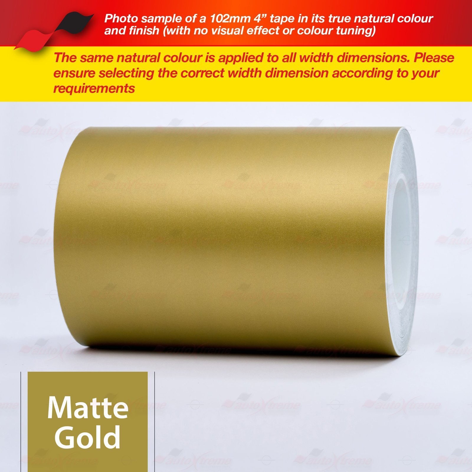 4″ 102mm PinStriping Pin Stripe Tape Body Styling Decal Vinyl Sticker MATTE GOLD