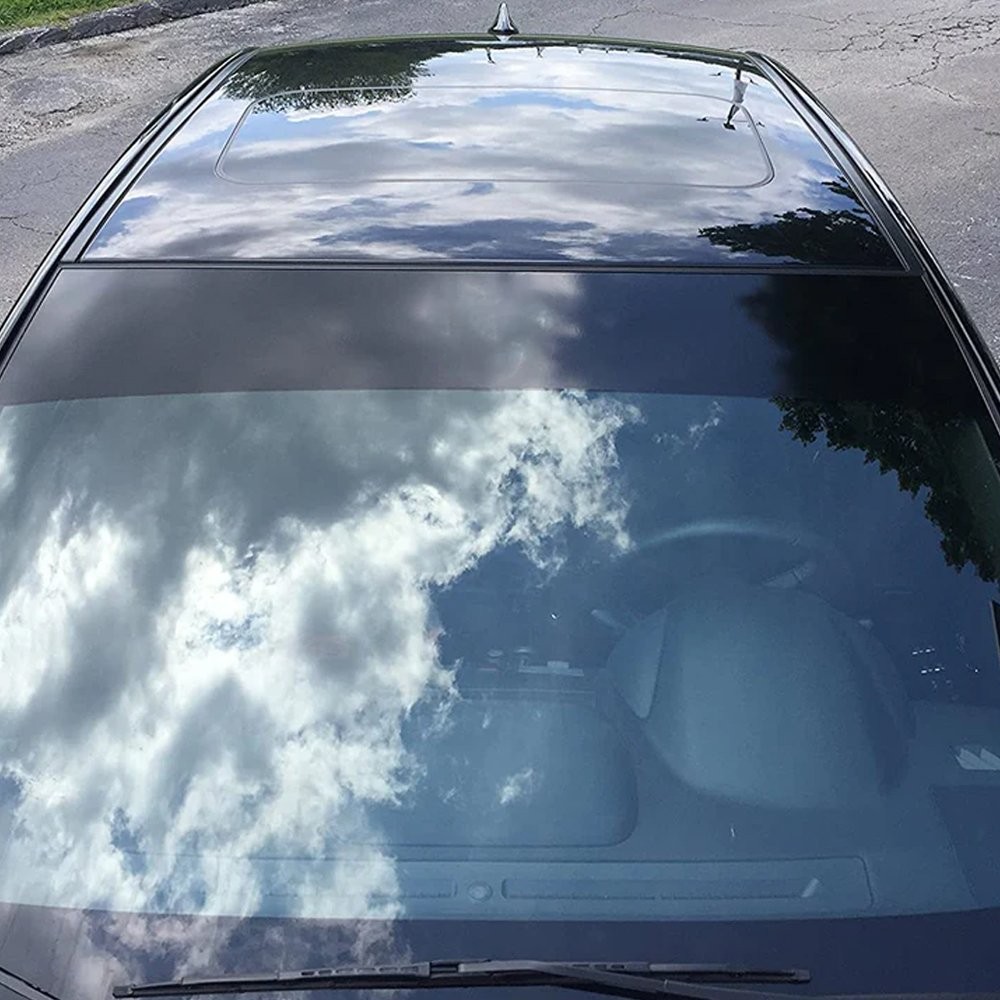 Universal Windshield Banner Gloss Black Vinyl Decal Sun Visor Strip 60″x10″