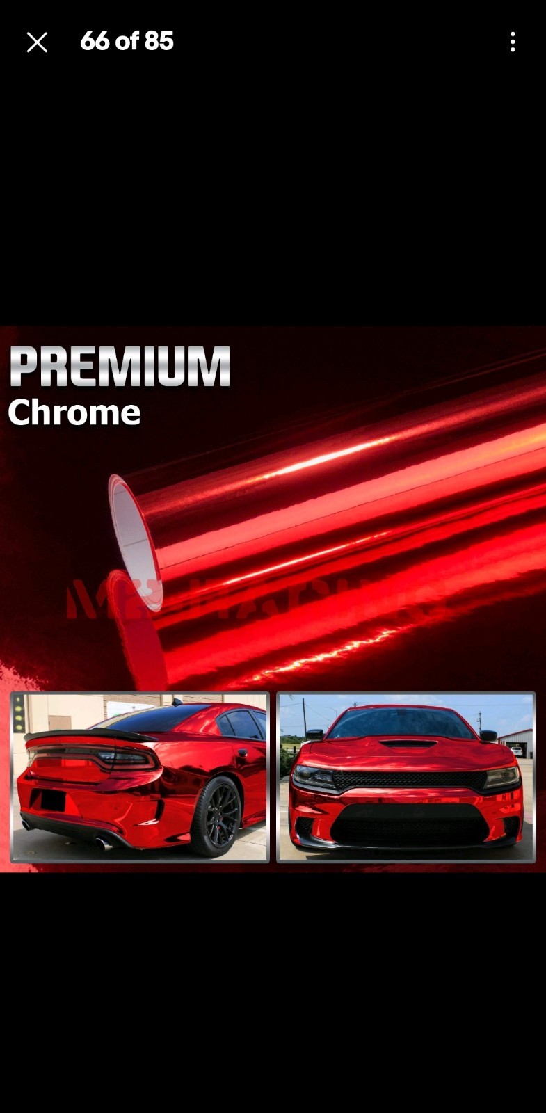 Chrome Gloss Car Vinyl Film Wrap Sticker Decal Air Release Bubble Free Sheet DIY