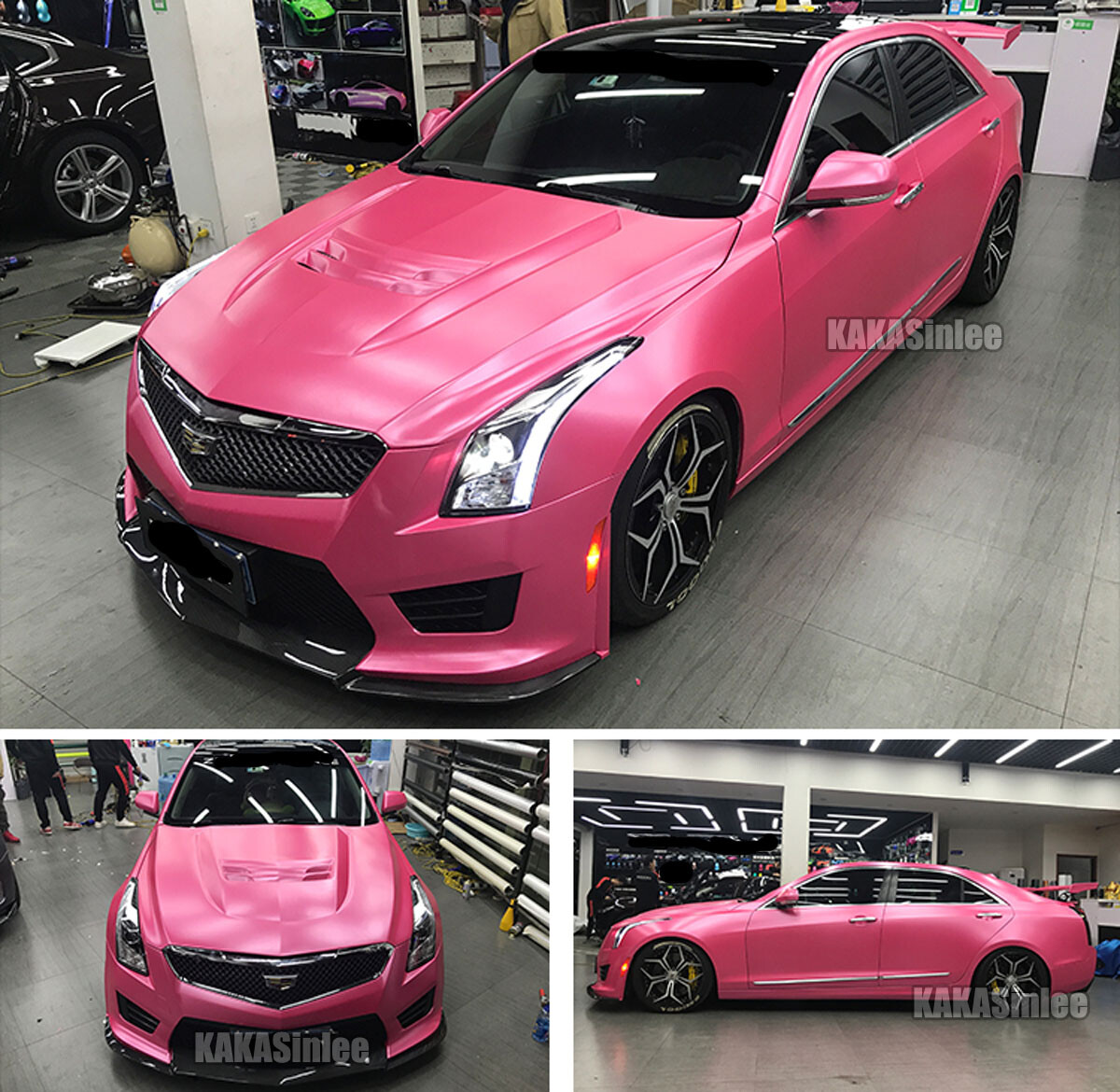 Flexible Pearl Metal Car Wrap Sticker Glitter Satin Chrome Vinyl Decal Pink US
