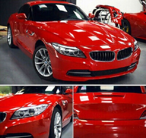 High Gloss Glossy Red Vinyl Film Wrap Sticker Decal DIY Bubble Free Air Release