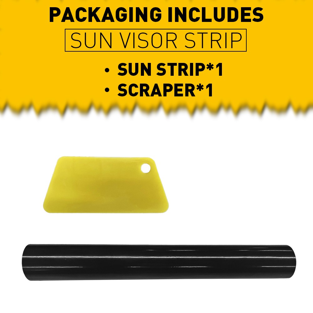 Sun Visor Strip Windshield Banner black Vinyl Long Lasting Premium