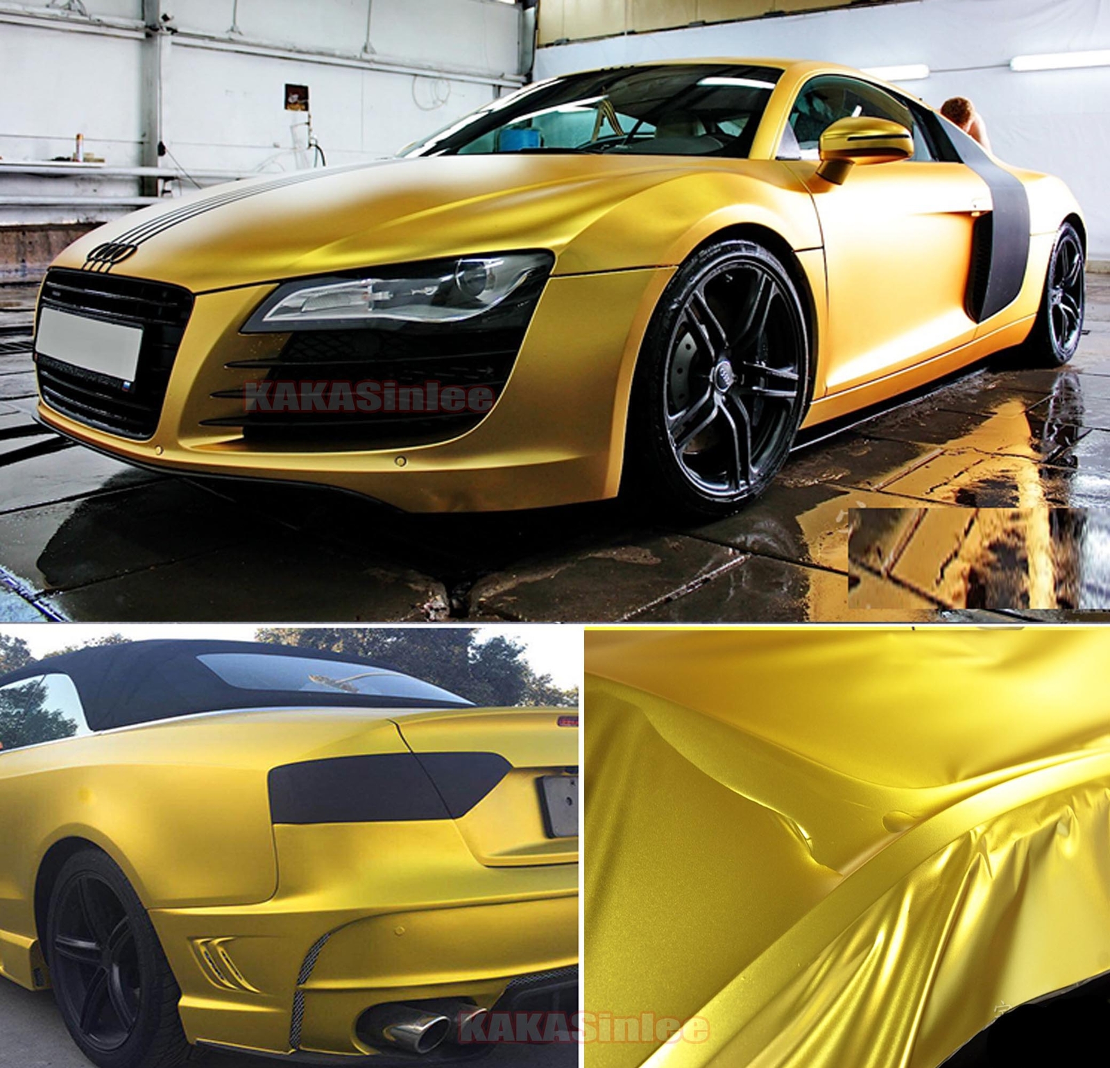 Stretch Car Satin Matte Chrome Metallic Vinyl Wrap Sticker Decal Strip Decors US