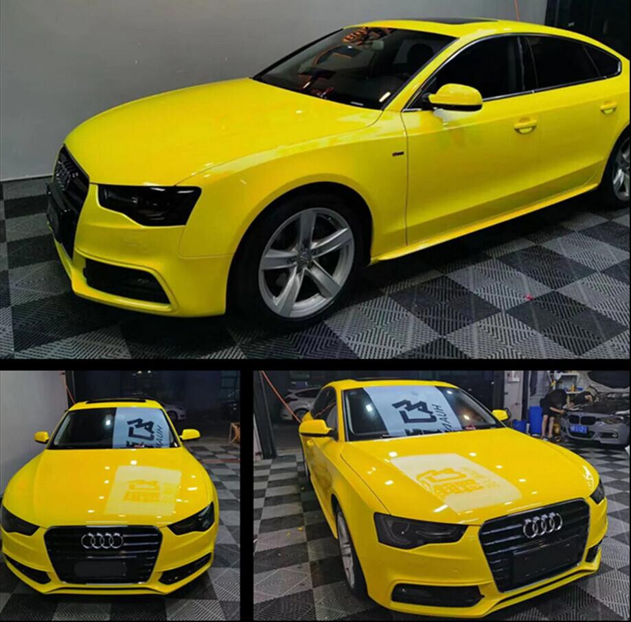 Full Roll 65FT x 5FT Premium Ultra Gloss Glossy Vinyl Wrap Sticker Corn Yellow