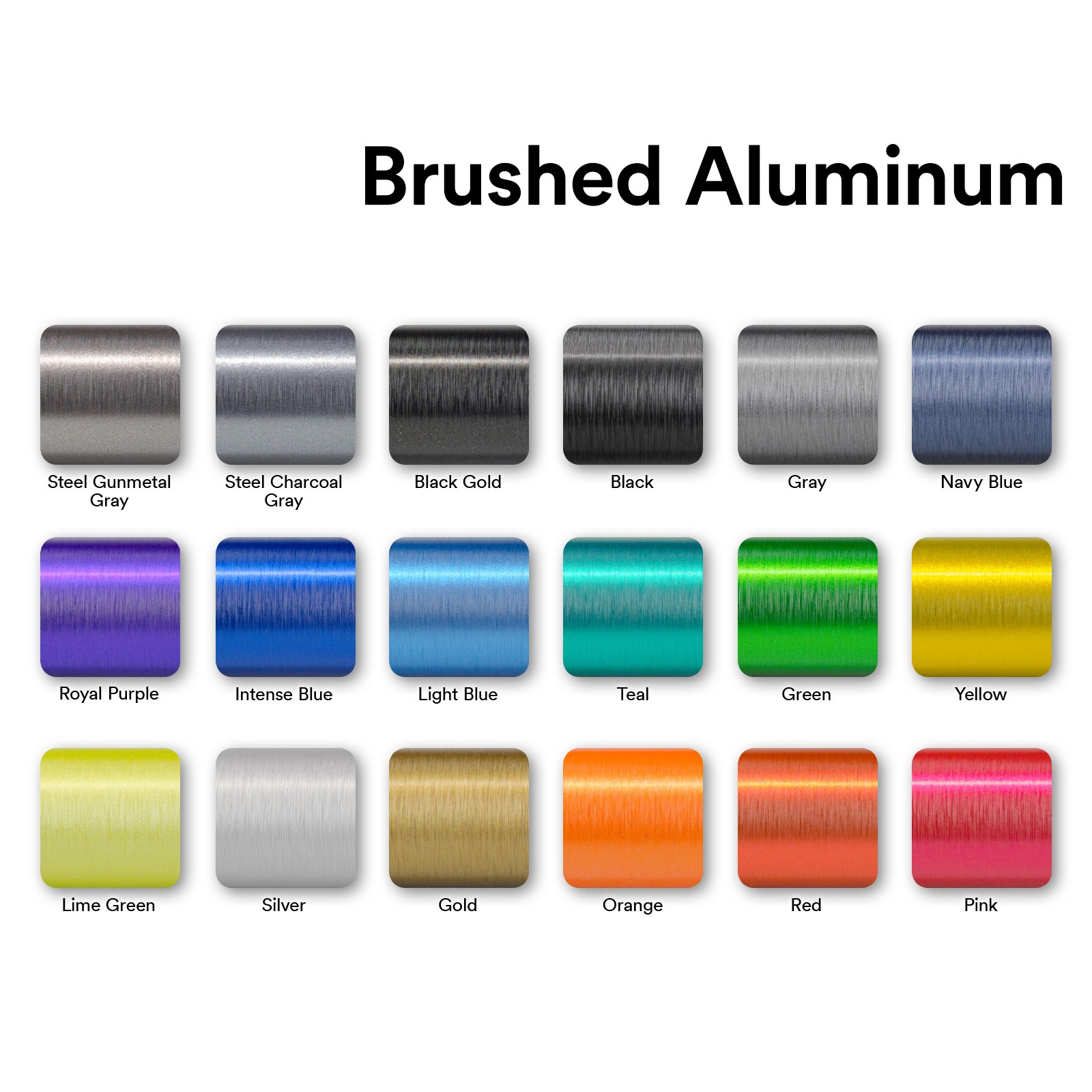 Brushed Aluminum Metal Steel Car Vinyl Wrap Sticker Decal Film Peel and Stick