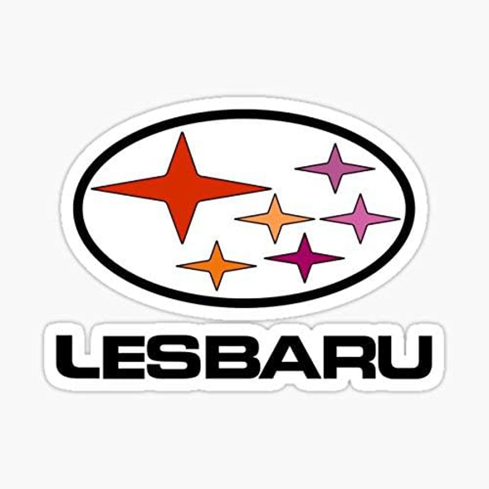 5″ Lesbaru – Lesbian Car Logo Vinyl Bumper Sticker