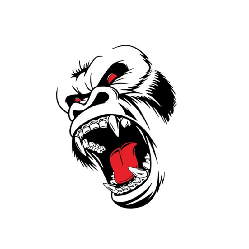 Car Decal Truck Side Door Bonnet Vinyl Horror Gorilla Graphics Decor DIY Sticker
