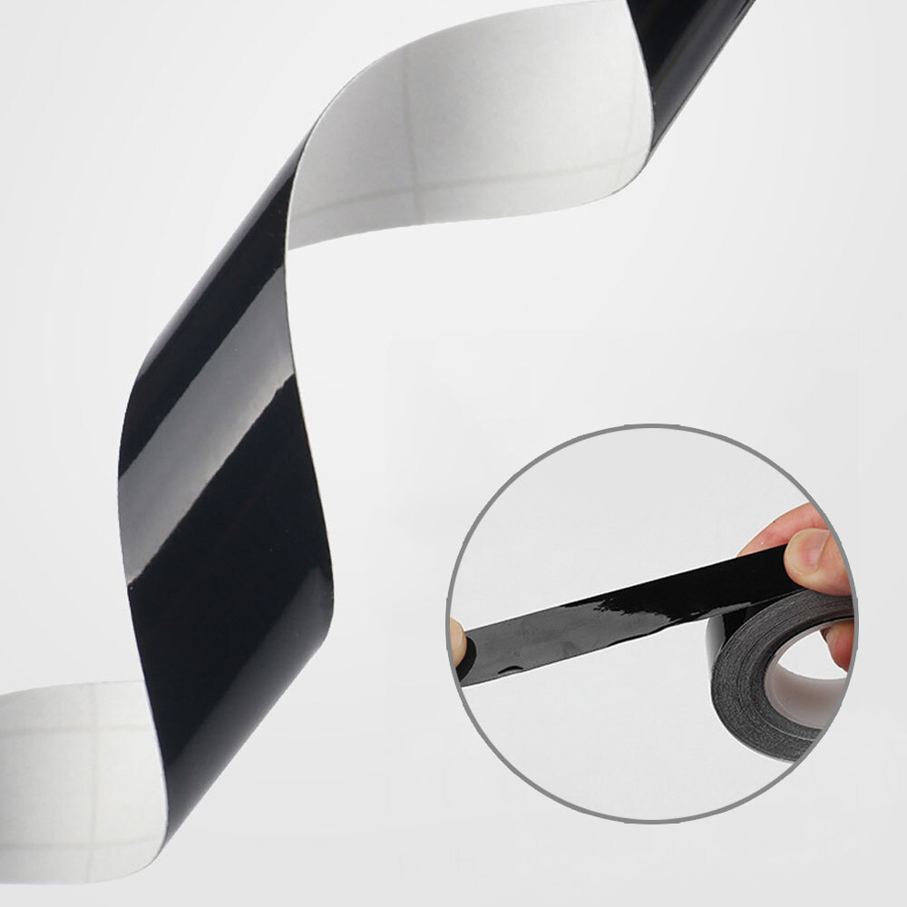Car Window Trim Vinyl Film Door Waistline DIY Sticker Black Line 1 Roll 2cm*10m