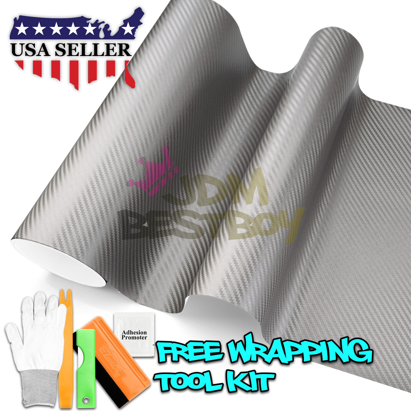3D Carbon Fiber Gray Texture Matte Vinyl Car Wrap Sticker Decal Film Sheet DIY