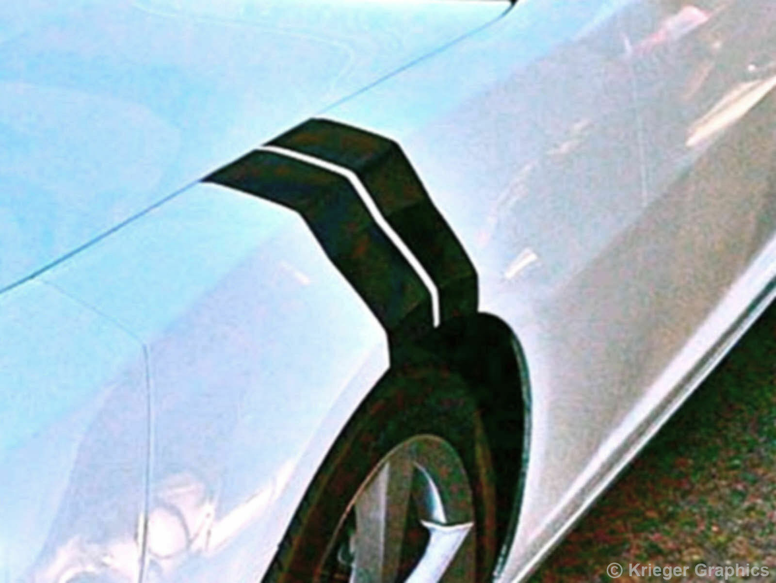 Hash Mark Stripes 3M Grand Sport Fender Bar Decals for Dodge Avenger