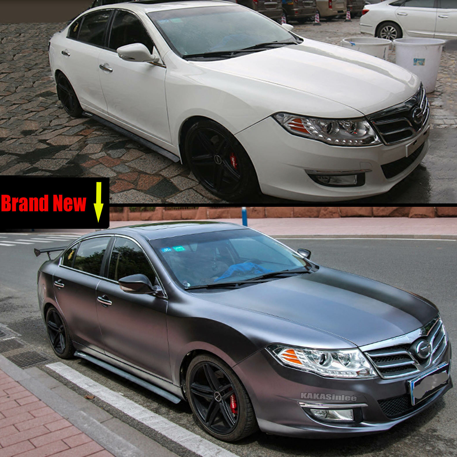 Flexible Car Pearl Metal Steel Glitter Satin Chrome Vinyl Wrap Sticker T Grey US