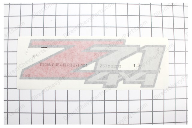 Genuine GM Pickup Box Side Rear Decal 25798300