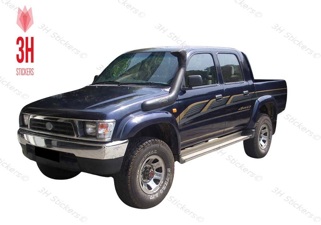 Custom Graphics for Toyota Hilux Pickup (printed via automobile metallic paints)