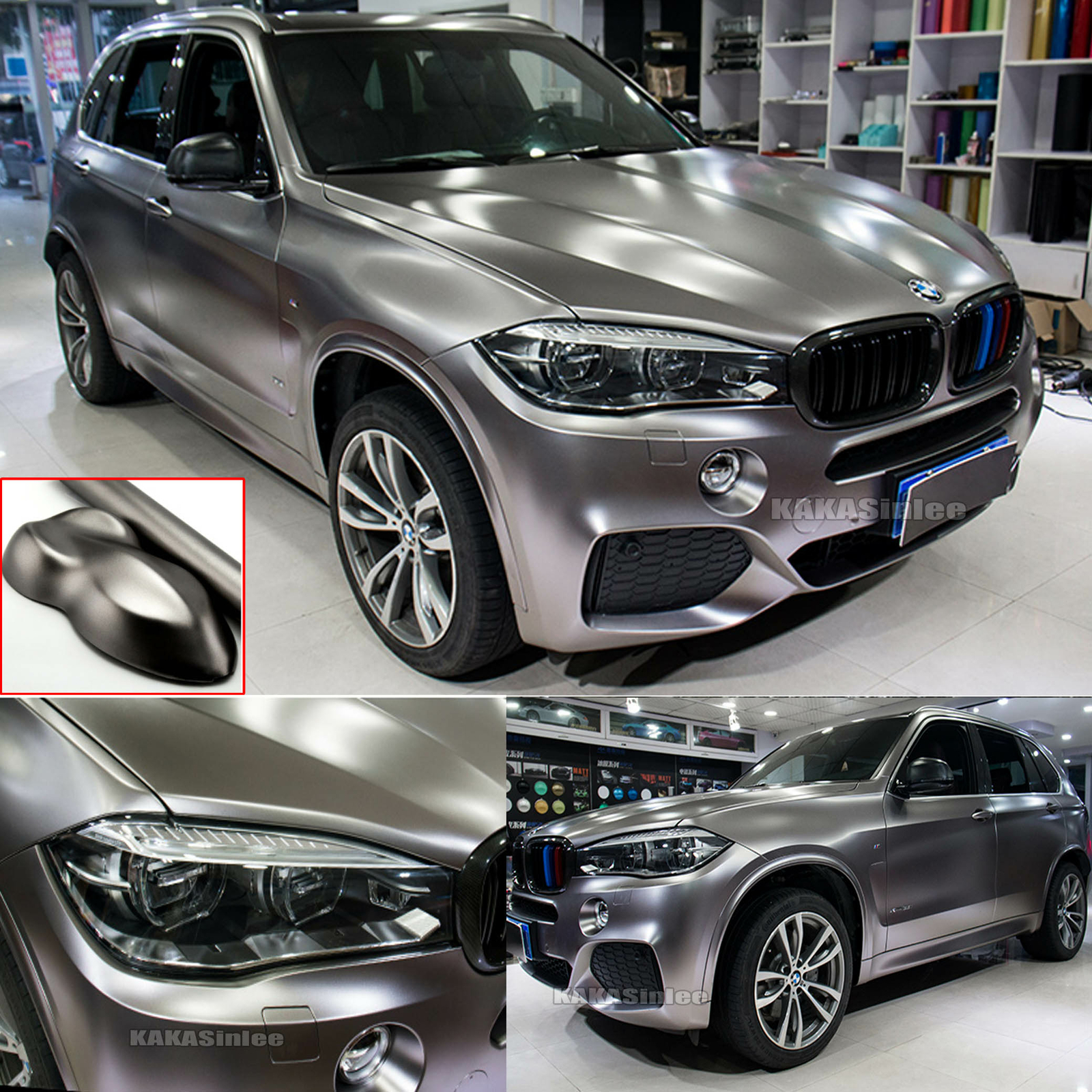 Z Grey / Stretch Car Pearl Metal Matte Satin Chrome Vinyl Wrap Film Sticker HDUS