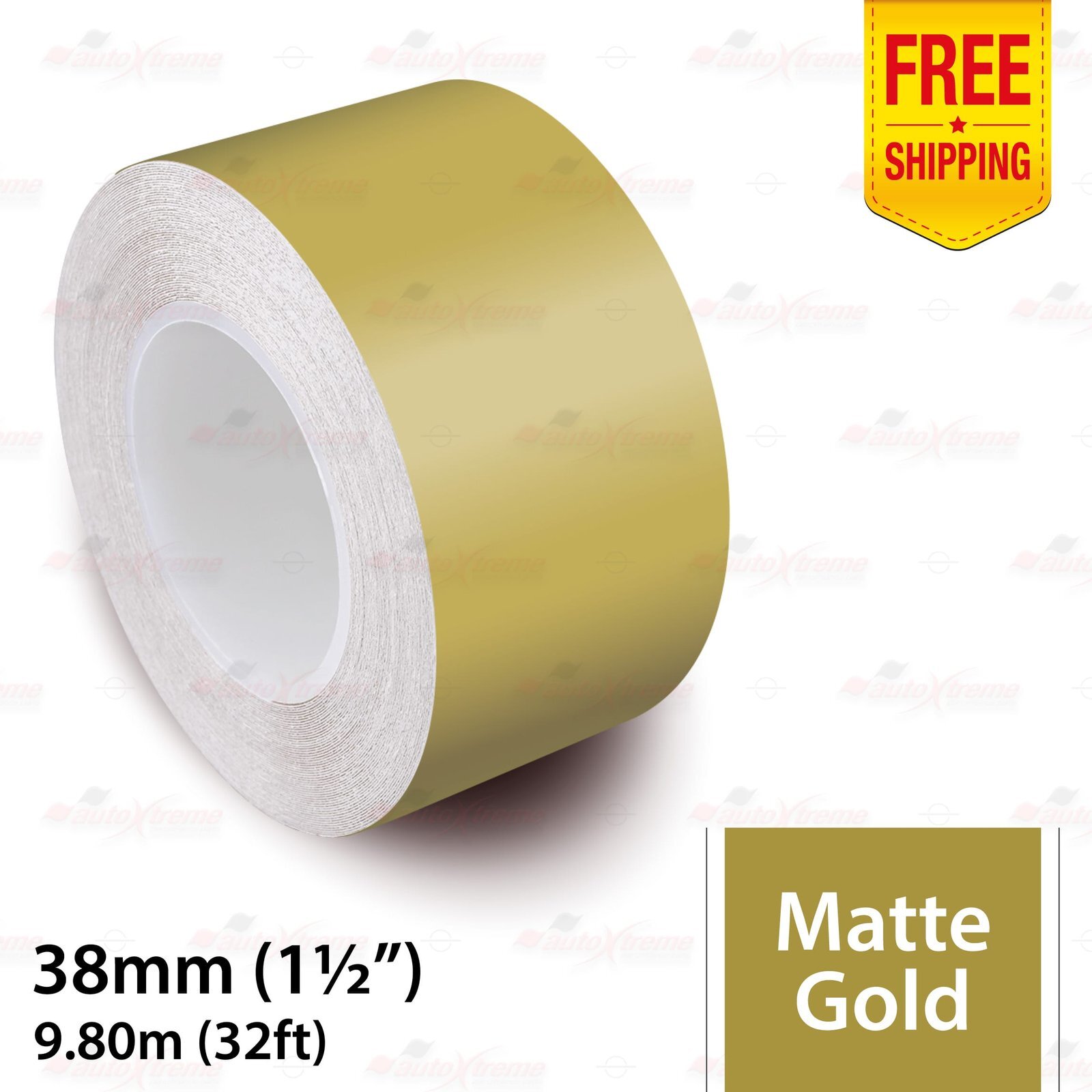 1.5″ 38mm PinStriping Pin Stripe Tape Car Styling Decal Vinyl Sticker MATTE GOLD