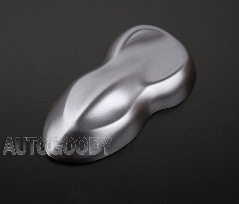 84″ x 60″ Satin Matte Chrome Metallic Dark Gray Vinyl Film Wrap Air Bubble Free
