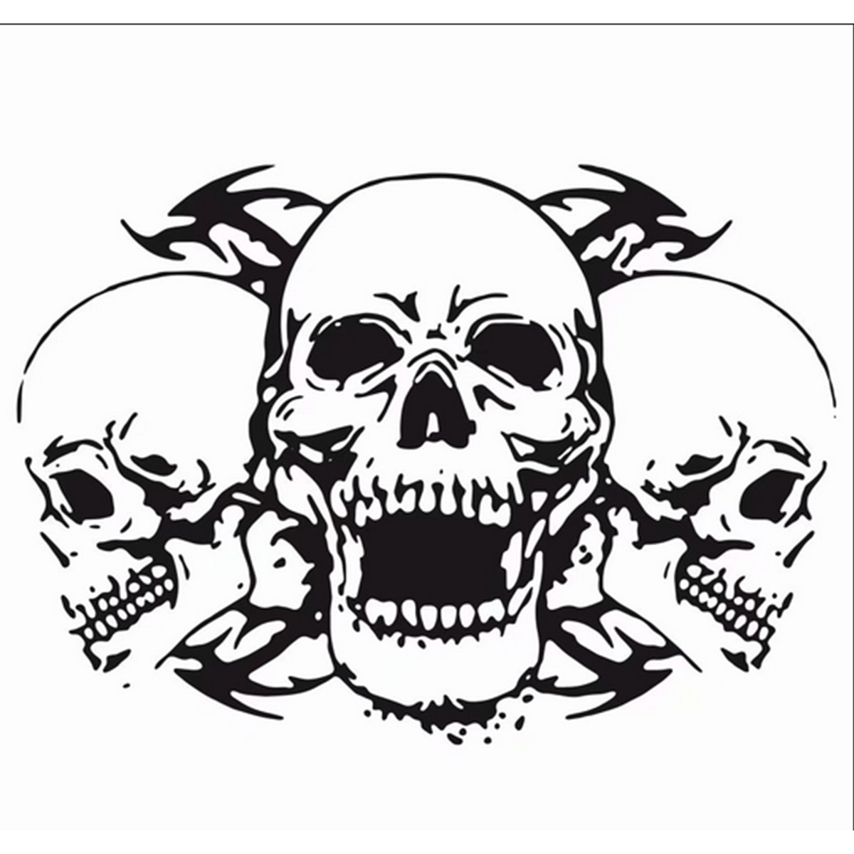 Skull Bonnet Hood Car Vinyl Stickers Funny Graphics Adhesive Decal Decoration