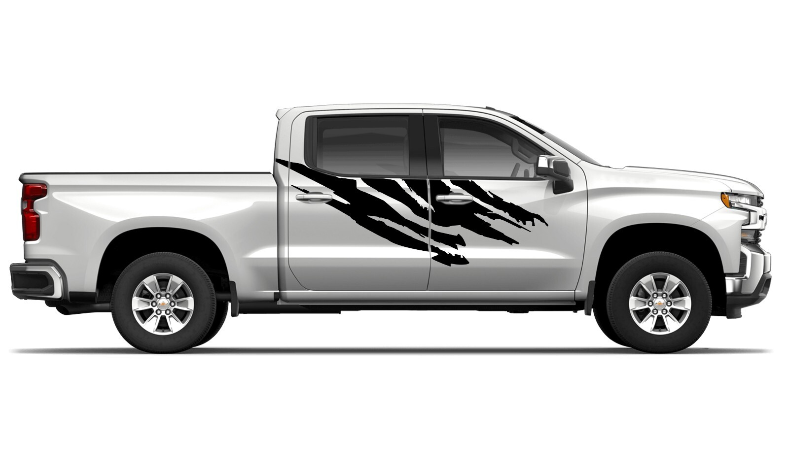 Side door scratches graphics stickers decal compatible with Chevrolet Silverado