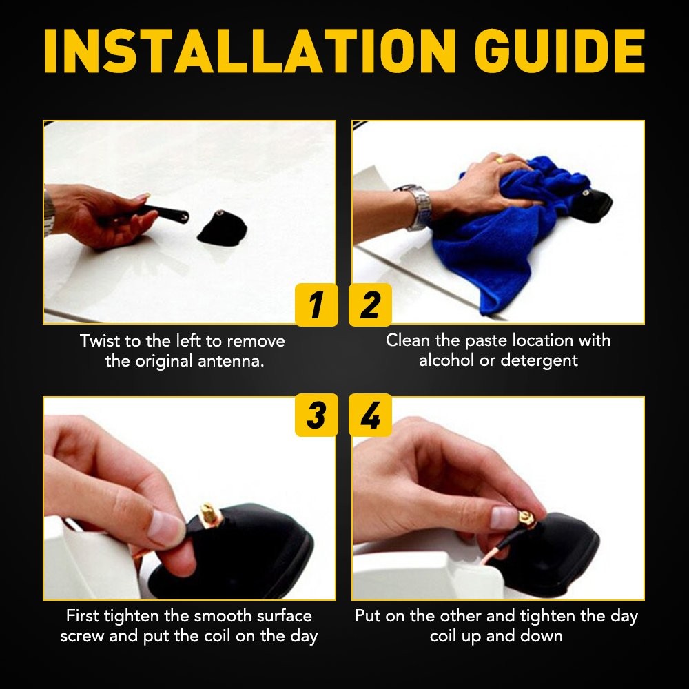 Car Shark Fin Roof Antenna Aerial FM/AM Radio Signal Trim Universal Decor M