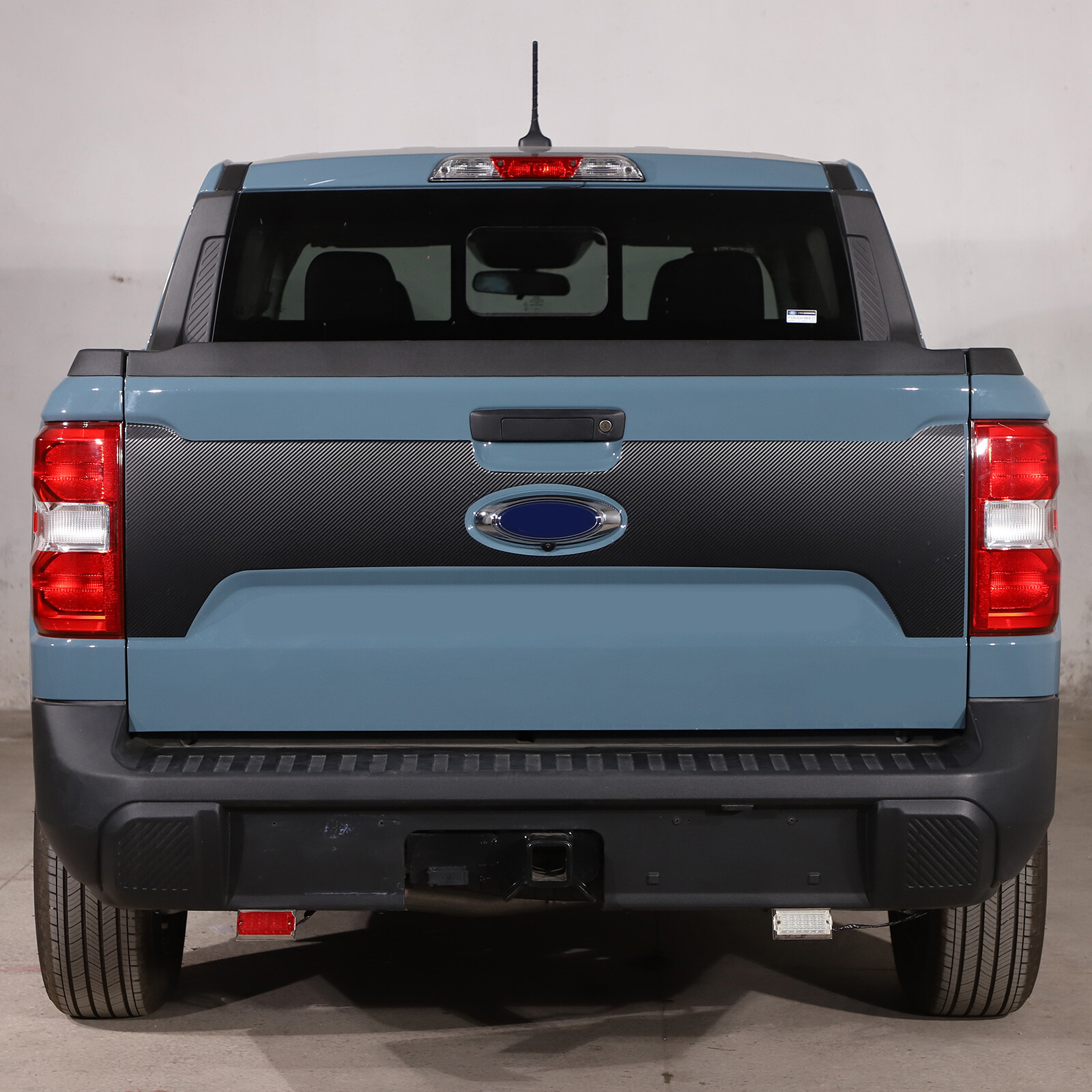 Carbon Fiber Texture Tailgate Decal Vinyls Fits Ford Maverick 2022-2024