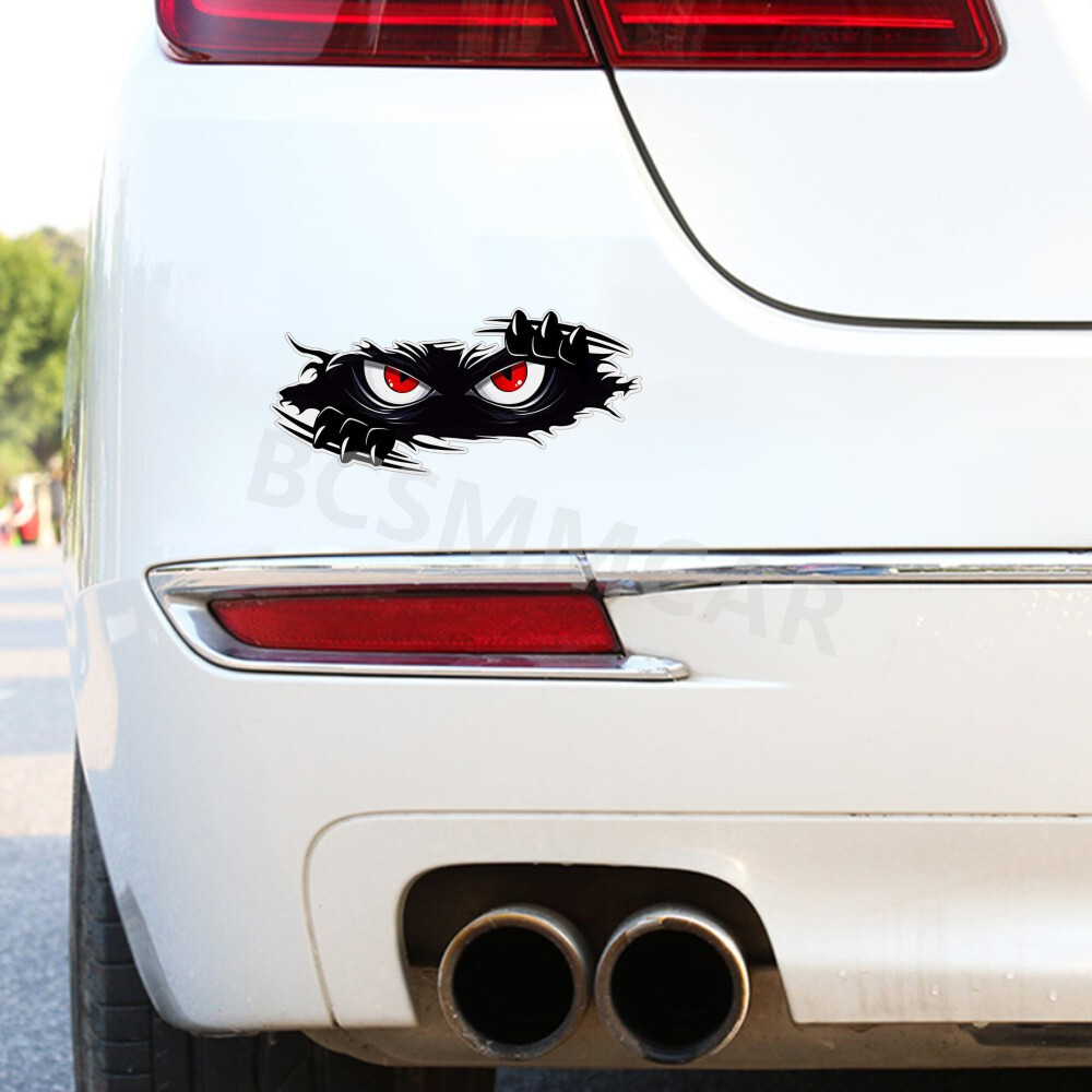 Car Bumper Dents Stickers Peeking Monster Graphic Vinyl Decals Decor Waterproof