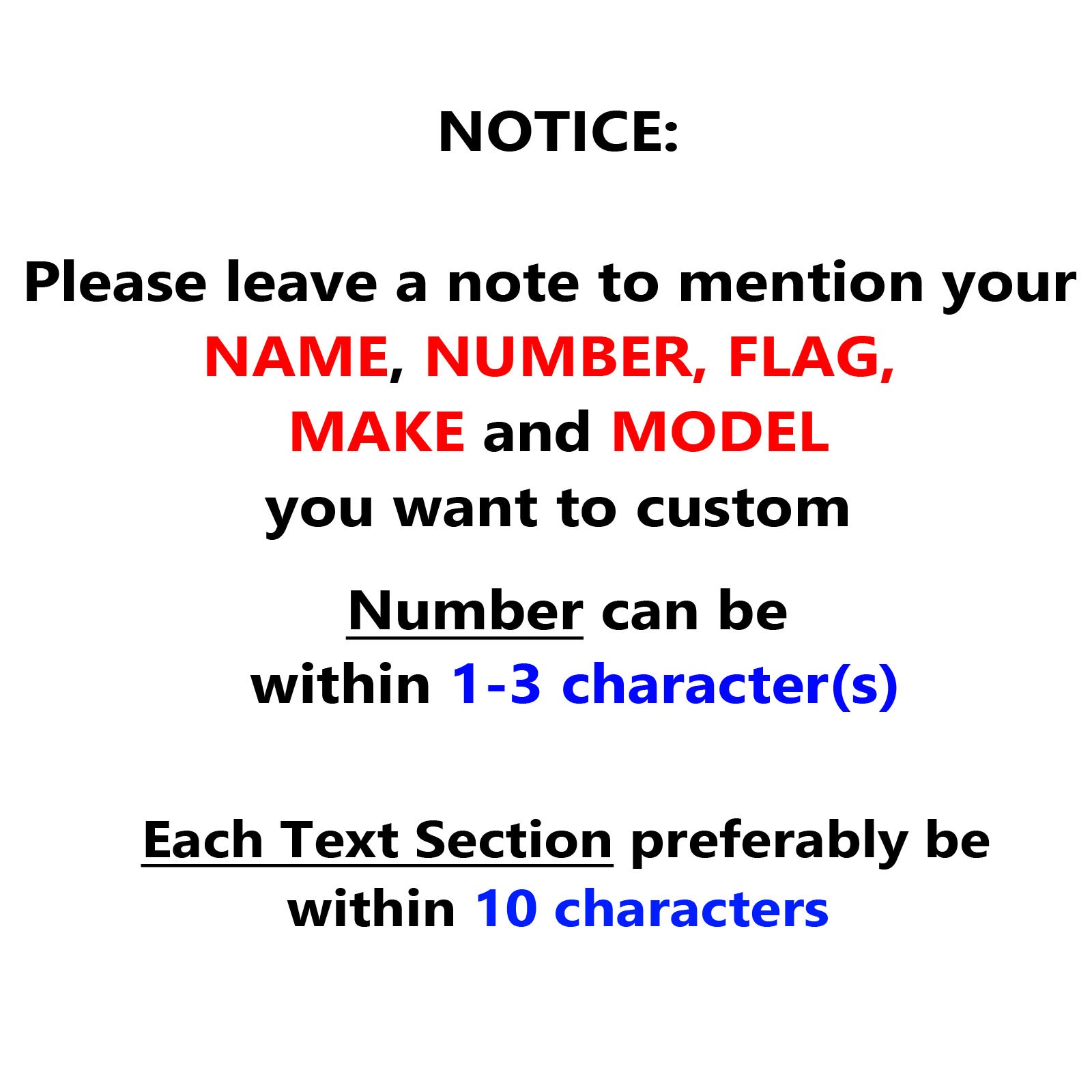 Custom Number Name Flag Make Model Glossy Matte Sticker Magnet Car Racing BK x2