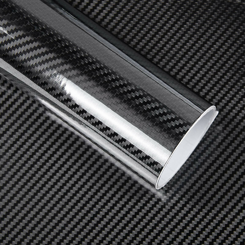 Black Carbon Fiber 12×60 inches 5Years Car Wrap Vinyl Roll with Air Release