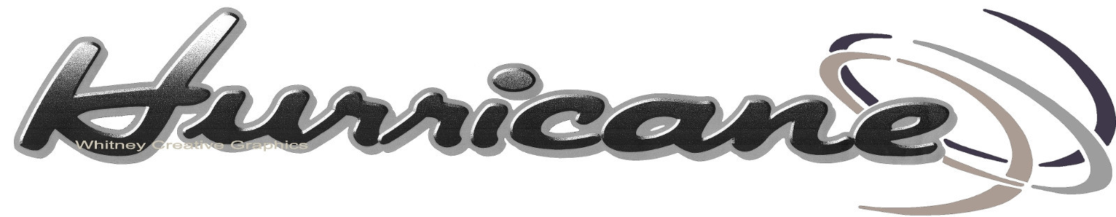 “HURRICANE” RV LOGO With Flairs Black/Grey Version other versions available