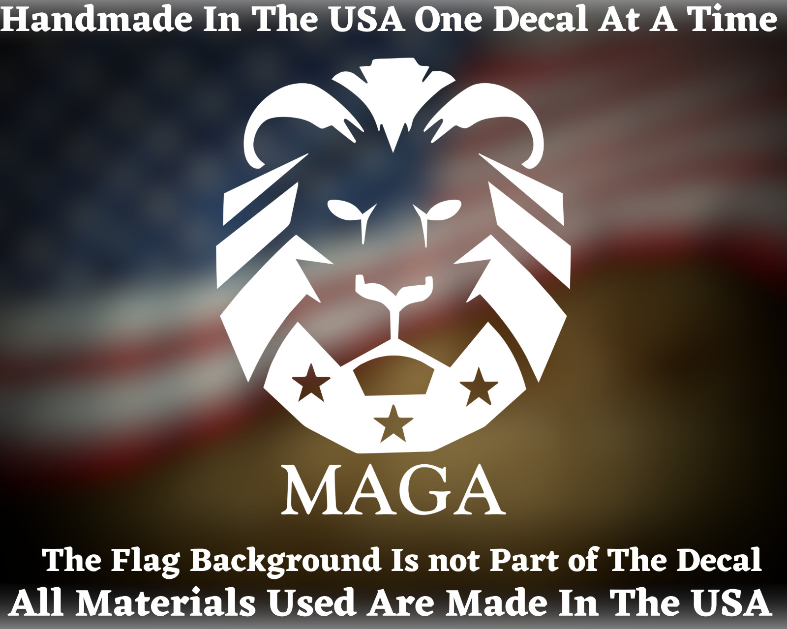 Patriot Party Lion MAGA TRUMP Custom Vinyl Decal USA Seller