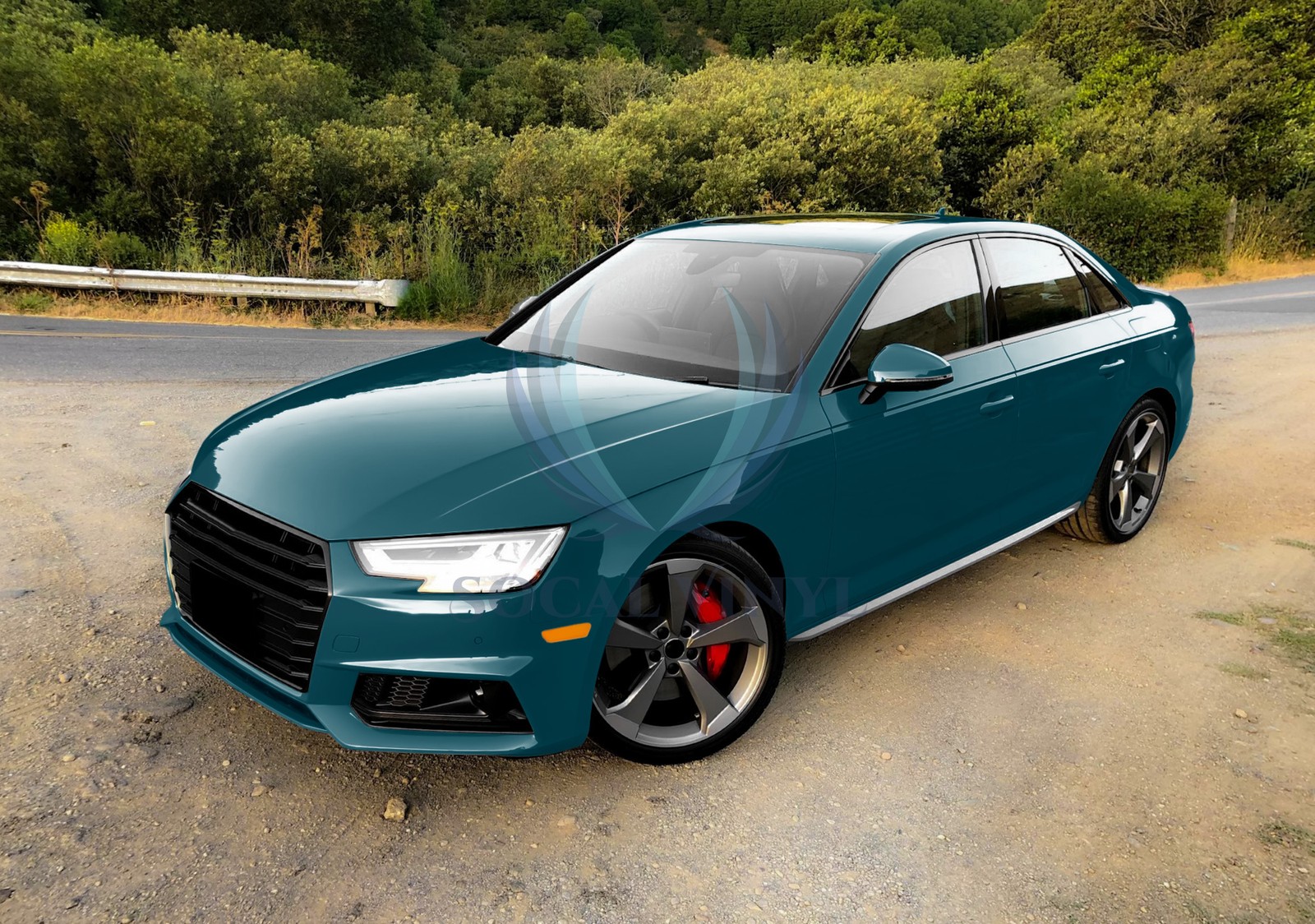 ESSMO PET Super Gloss Iron Ore Green Vehicle Vinyl Wrap Decal Glossy Like Paint