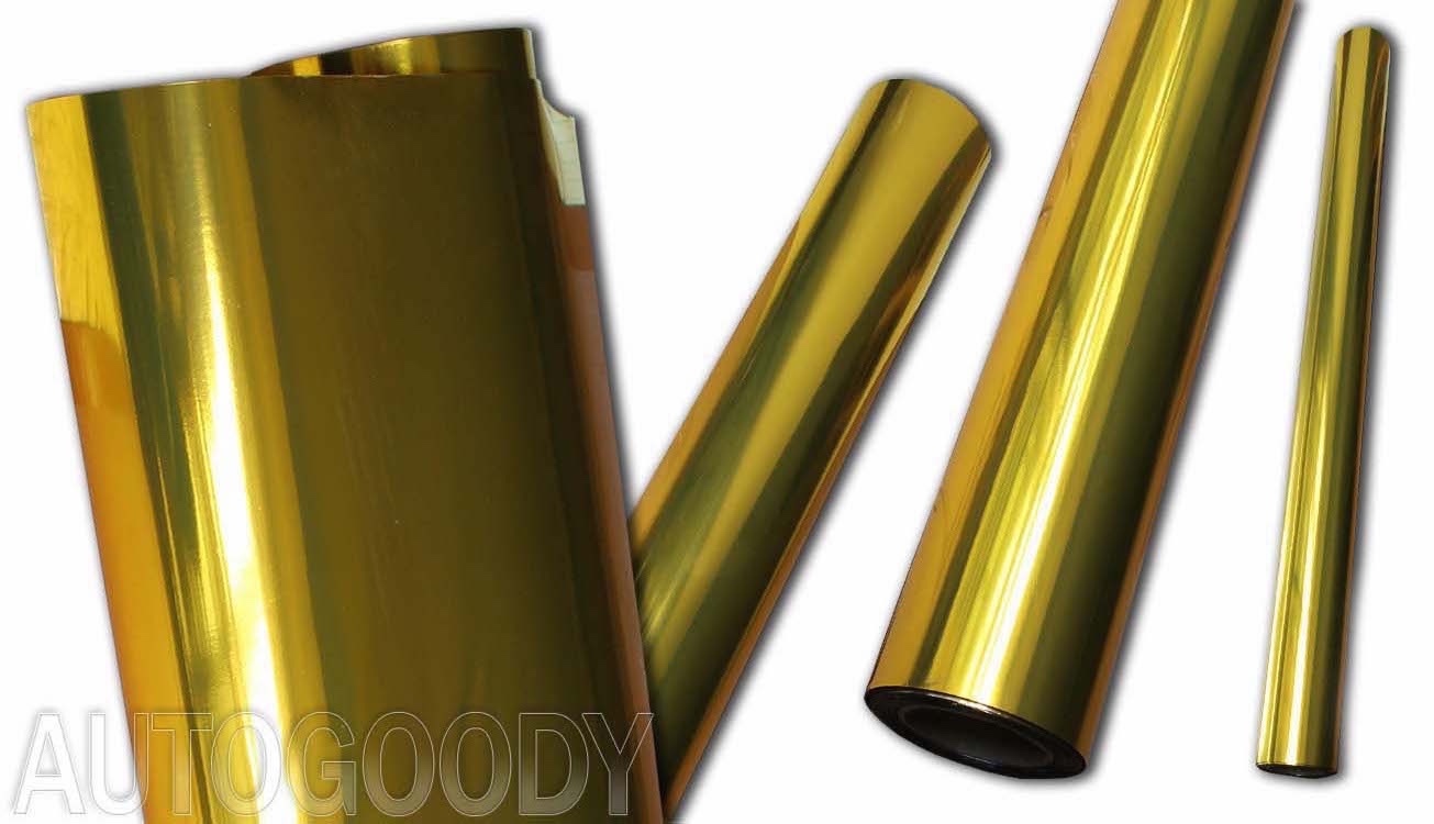 24″ x 60″ Gold Chrome Mirror Vinyl Film Wrap Sticker Decal Stretchable 2ft x 5ft
