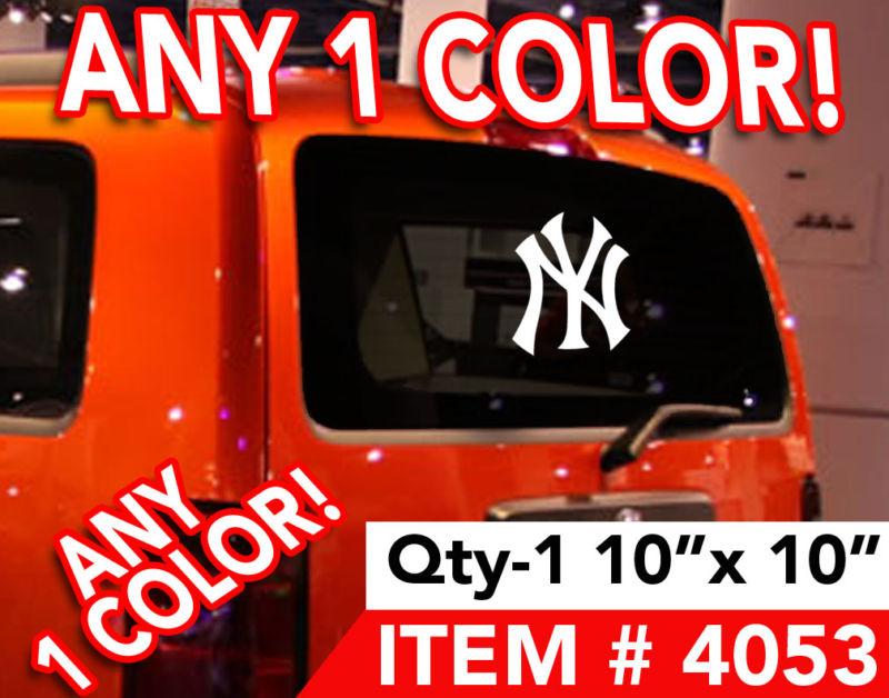 QTY-1 NY YANKEES LOGO WINDOW DECAL, STICKER 10″x10″