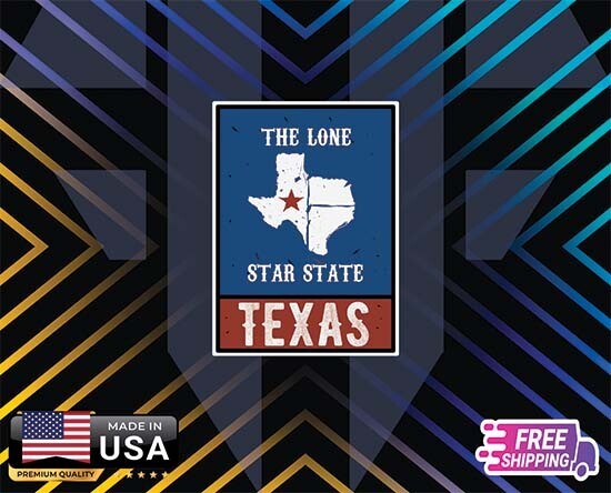 TEXAS LONE START STATE STICKER DECAL CAR LAMINATED VINYL LAPTOP FREE GIFT