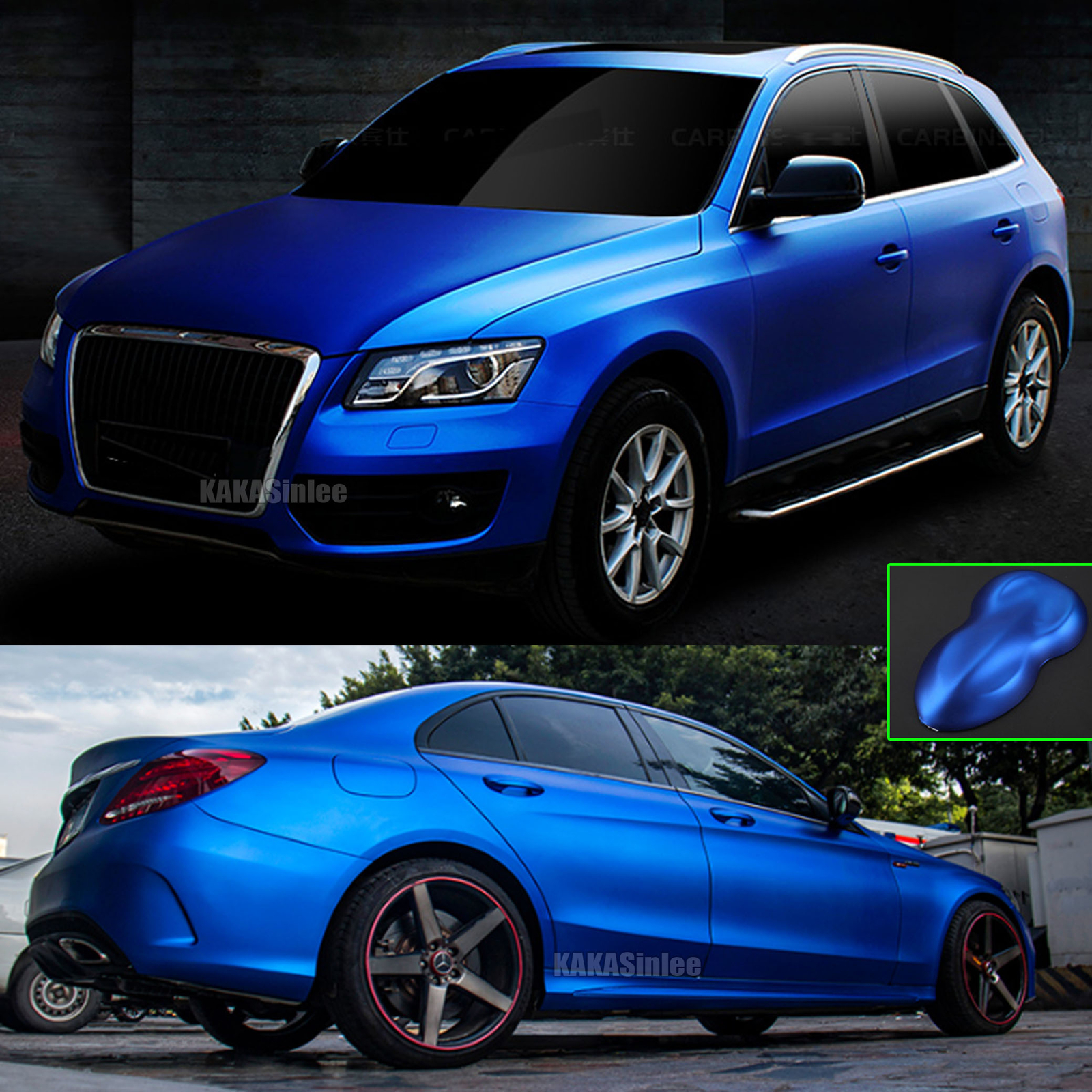 Full Car Wrap Flexible Decal Metallic Satin Matte Chrome Vinyl Trim Sticker HDUS