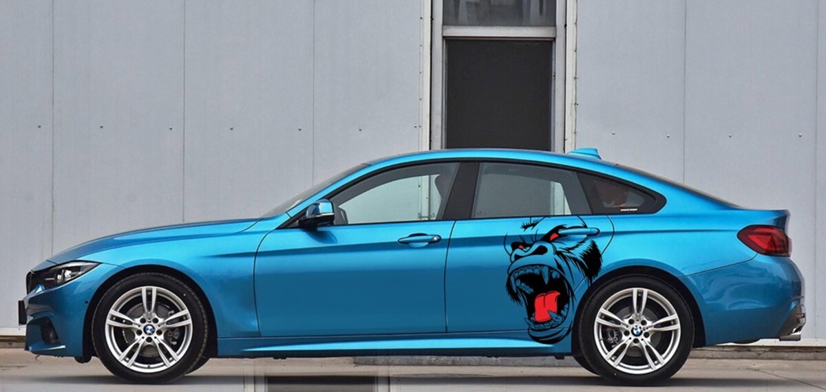Car Decal Truck Side Door Bonnet Vinyl Horror Gorilla Graphics Decor DIY Sticker