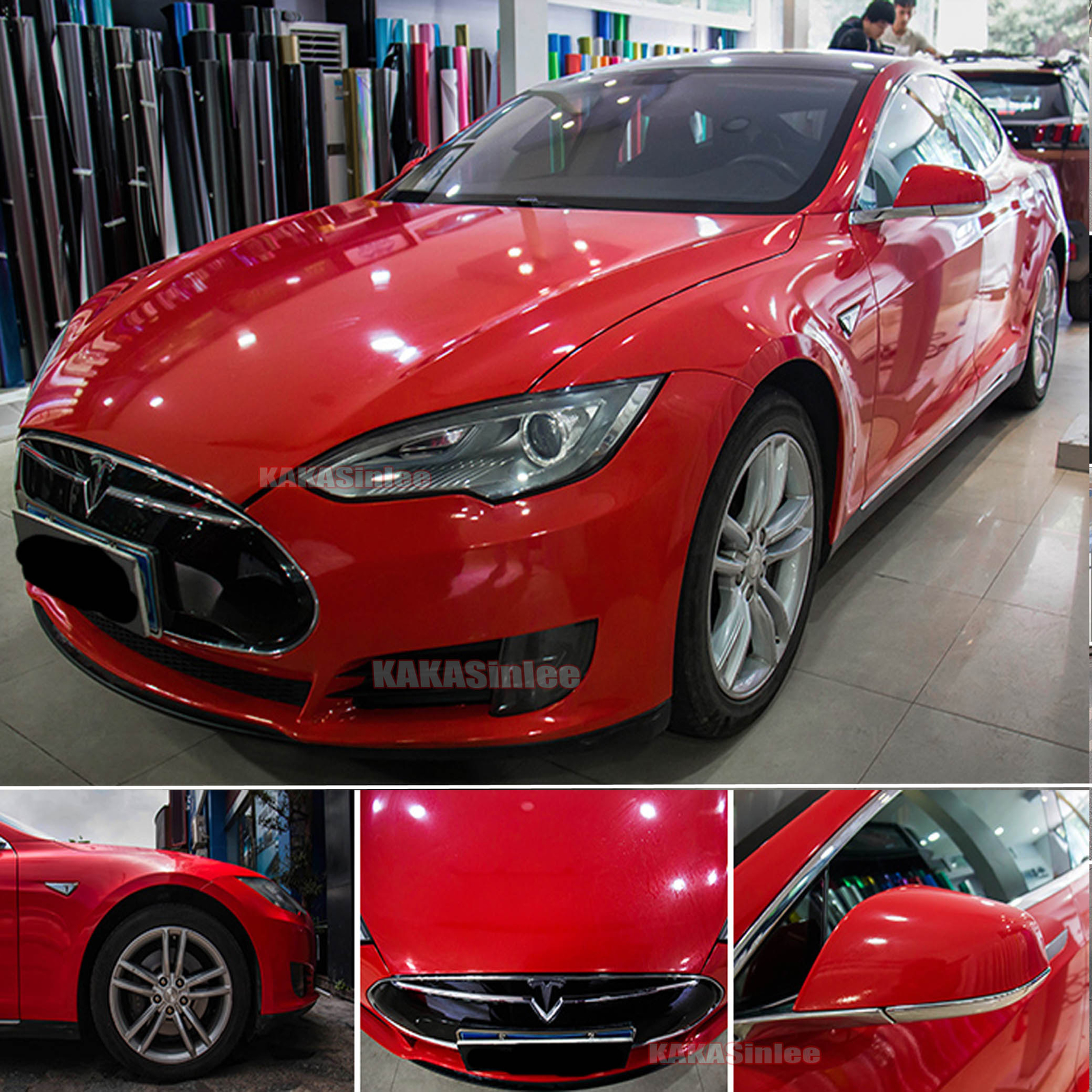 Smooth Stretch Glossy Flat Bright Car Paint Vinyl Wrap Sheet Sticker Air Free US