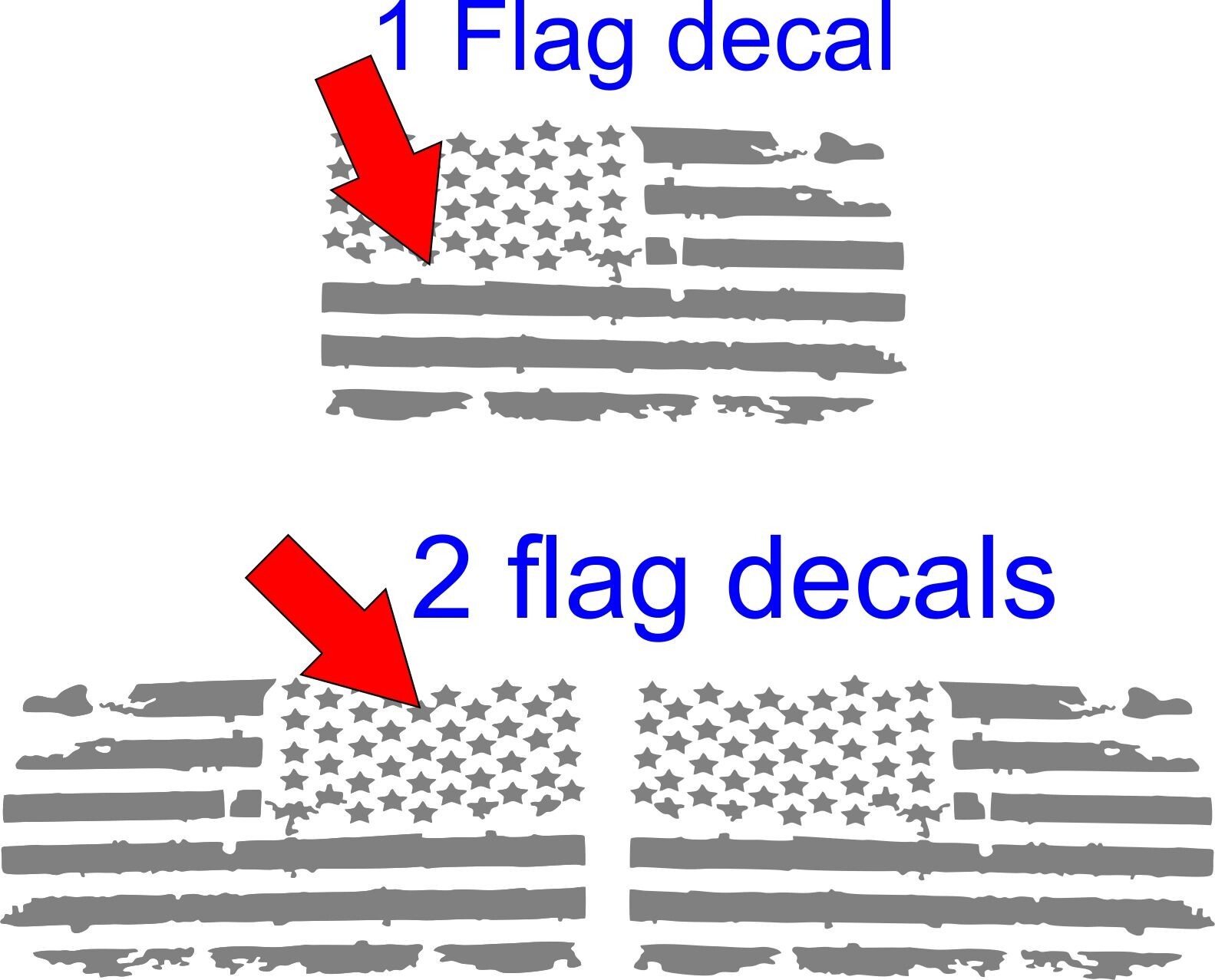 American Flag Vinyl Decals – Left & Right Side Stickers for Trucks, Cars & Trail