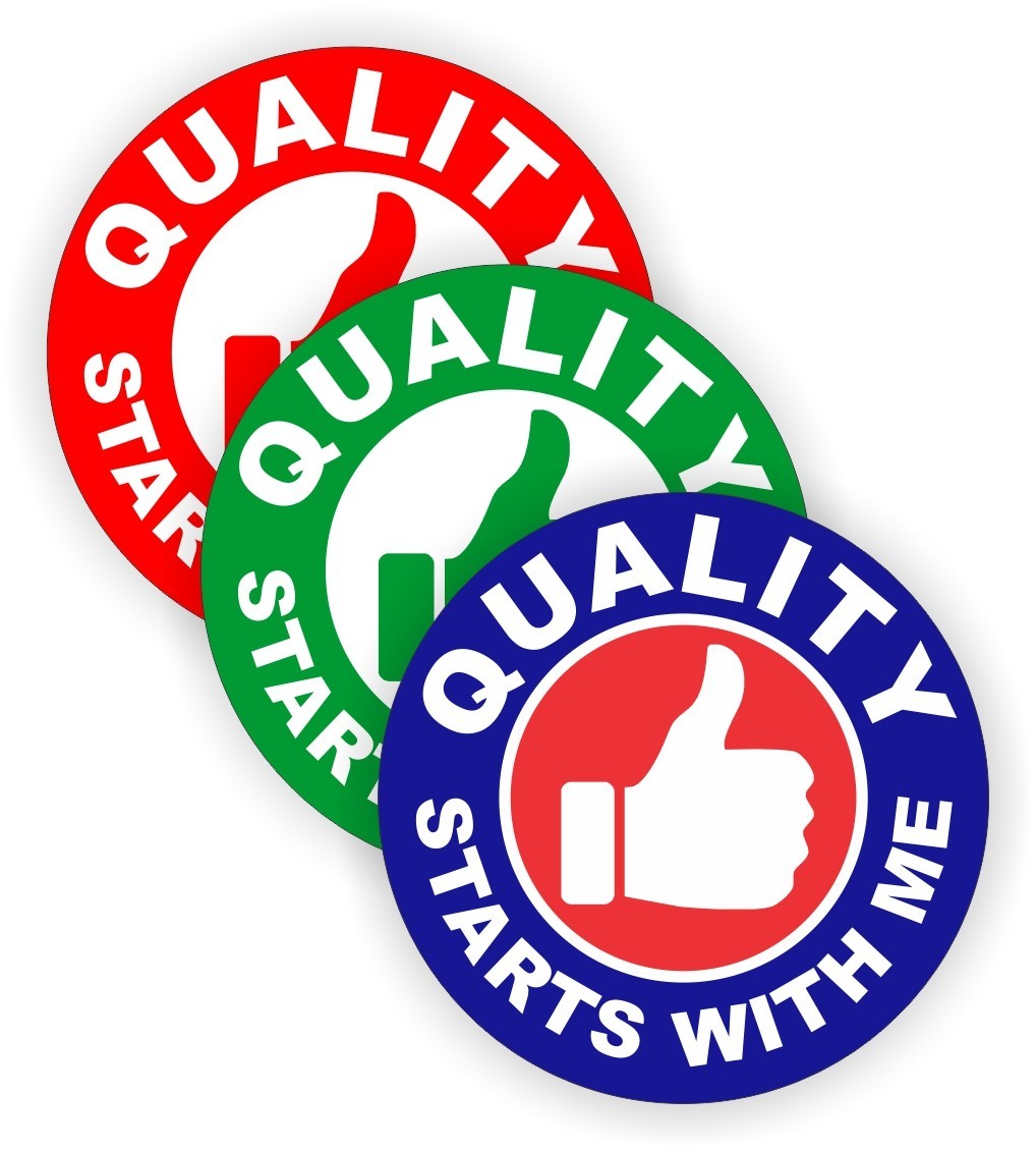 3 pack Quality Starts with Me 2″ Multi Color Vinyl Stickers Decals [NO TRACKING]
